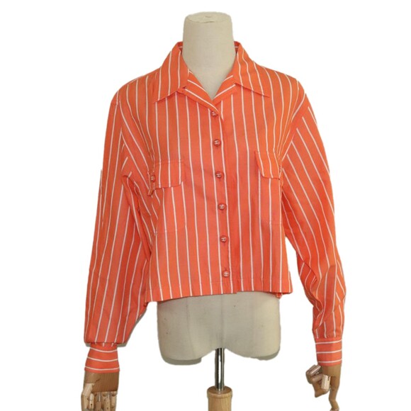 Chanel Shirt Cotton Orange CC - Picture 2 of 6